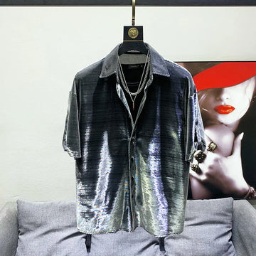 Mirage Iridescent Button-Up
